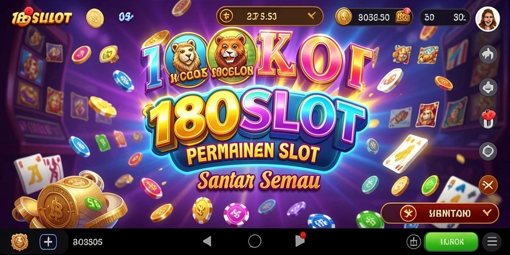 Tangkapan layar gameplay 180SLOT yang mengasyikkan dan penuh warna.