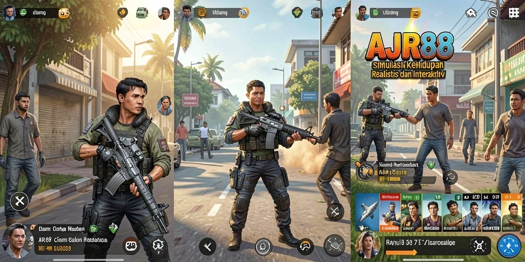 Tampilan menarik dari gameplay simulation AJR88.