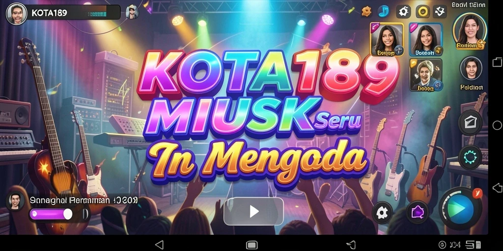 Screenshot KOTA189 menampilkan gameplay musik yang seru dan interaktif.