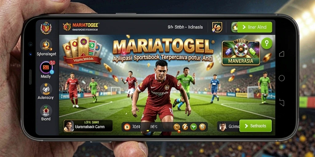 Tampilan interface MARIATOGEL dengan pilihan taruhan olahraga.