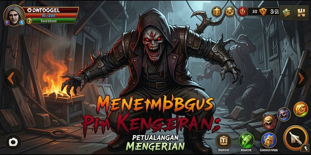 Screenshot OMTOGEL menampilkan atmosfer menyeramkan di tengah kegelapan.