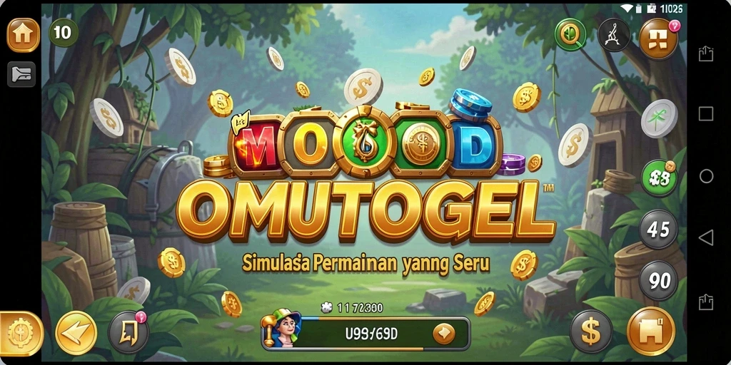Tampilan gameplay OMUTOGEL yang mendebarkan dan interaktif.