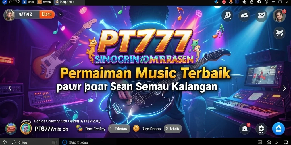 Screenshot PT777 menampilkan gameplay musik yang seru dan interaktif.