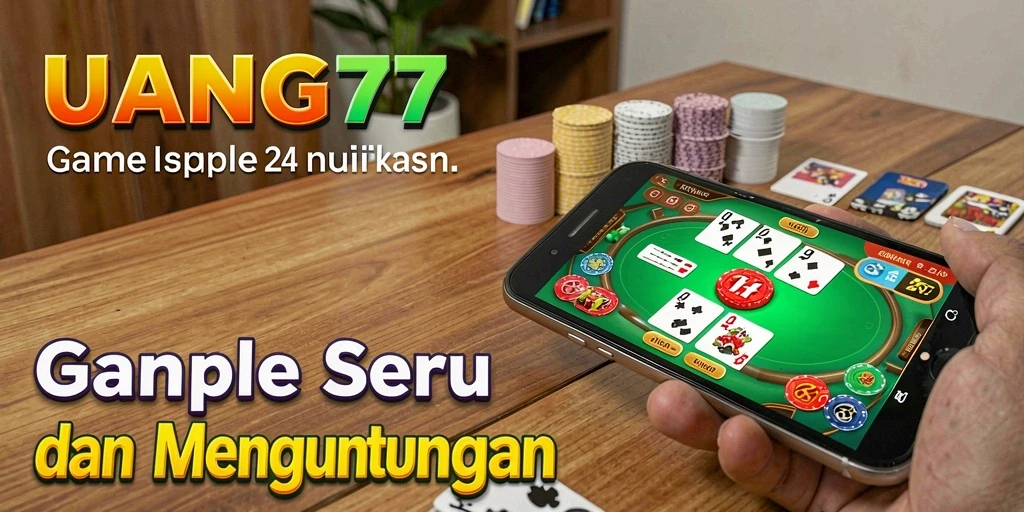 Tampilan gameplay seru dalam UANG77 saat bermain Gaple.